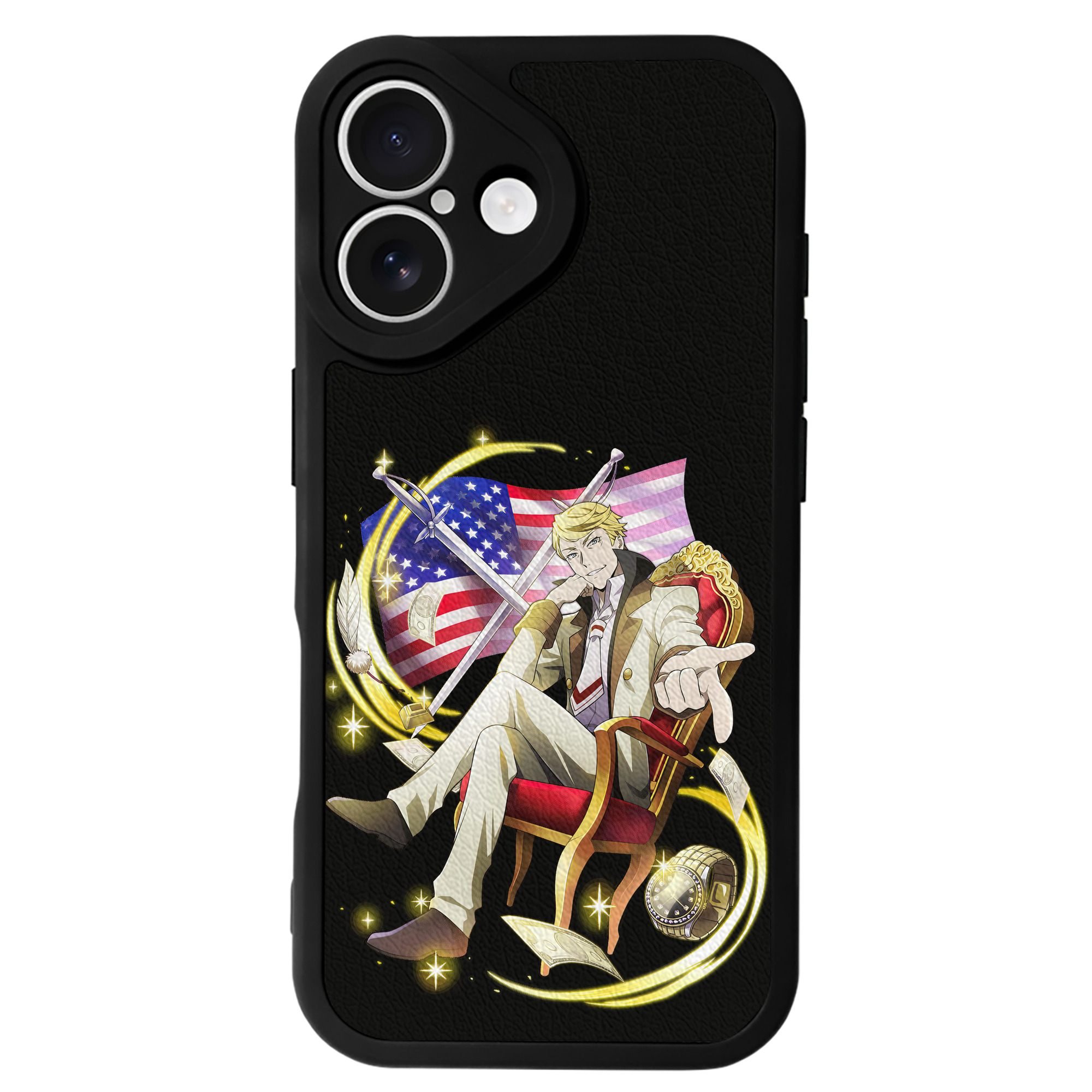 （画像用） 文豪ストレイドッグス Bungo Stray Dogs 【iPhone 16シリーズ対応】シリコンスマホケース（レザー調） 材質：シリコン